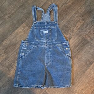 Levi's Classic Blue Denim Short Overalls